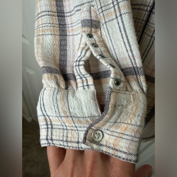 WE THE FREE People Hidden Valley ButtonDown Shirt Top Blouse Oversized Plaid - Picture 11 of 16